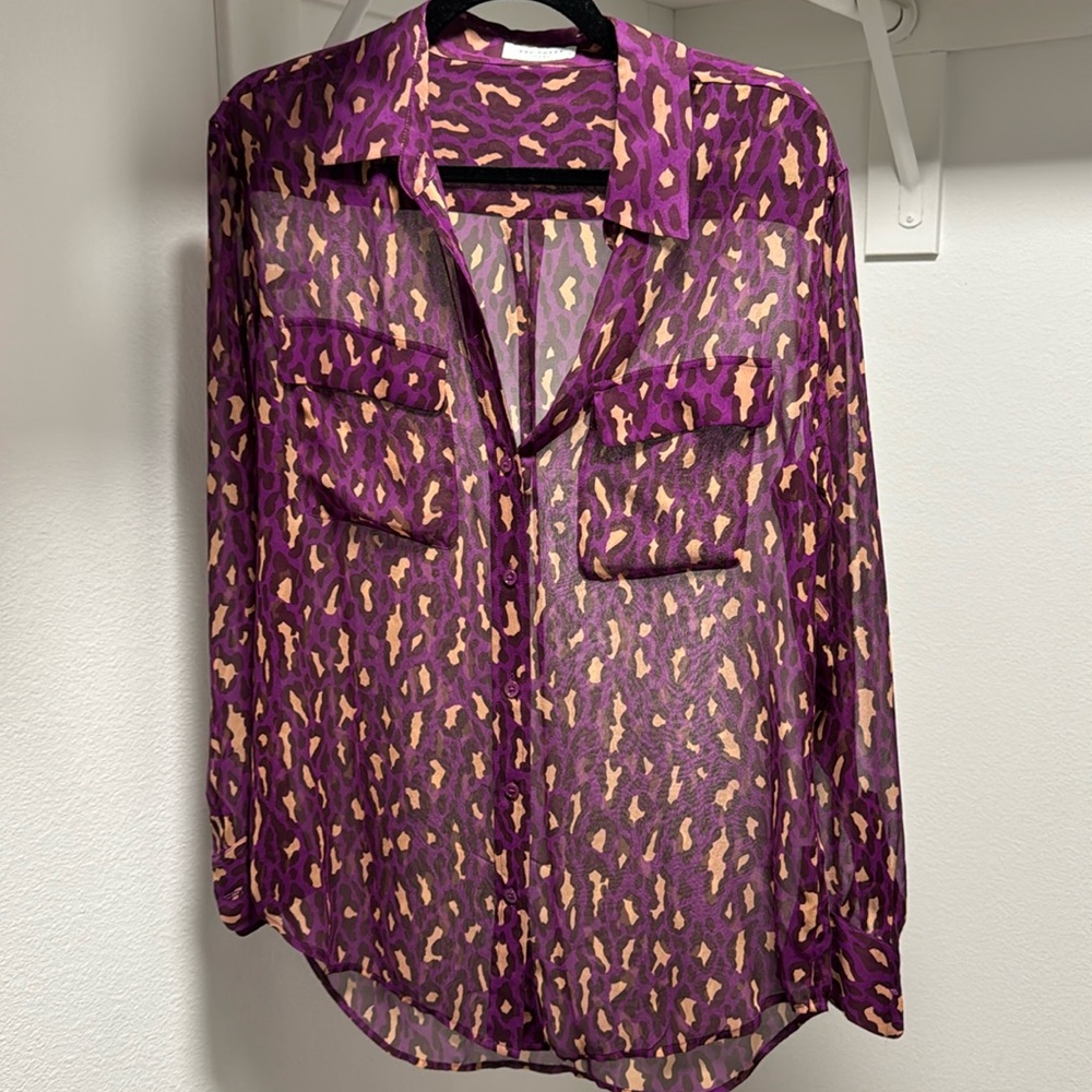 Equipment femme silk blouse printed Sz s